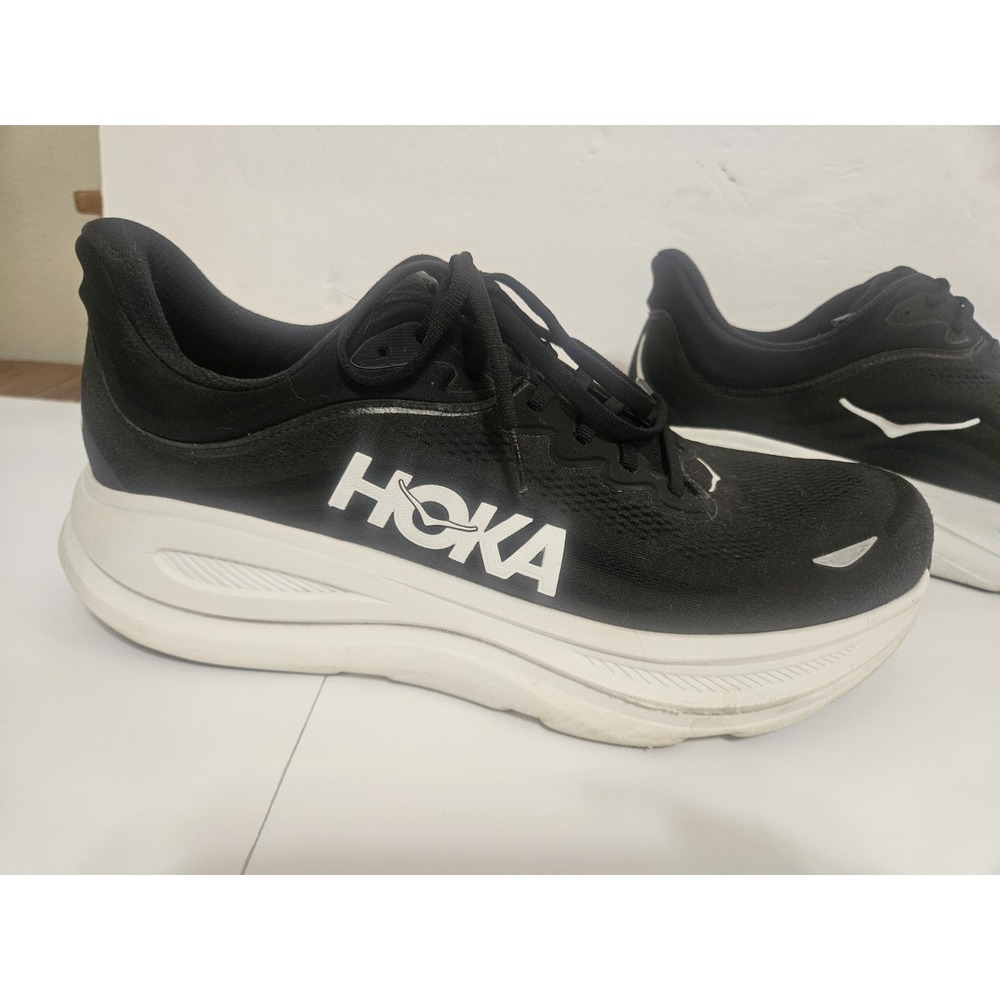 HOKA Bondi 9 Black/White Colorway Mens Size 14E (Extra Wide)